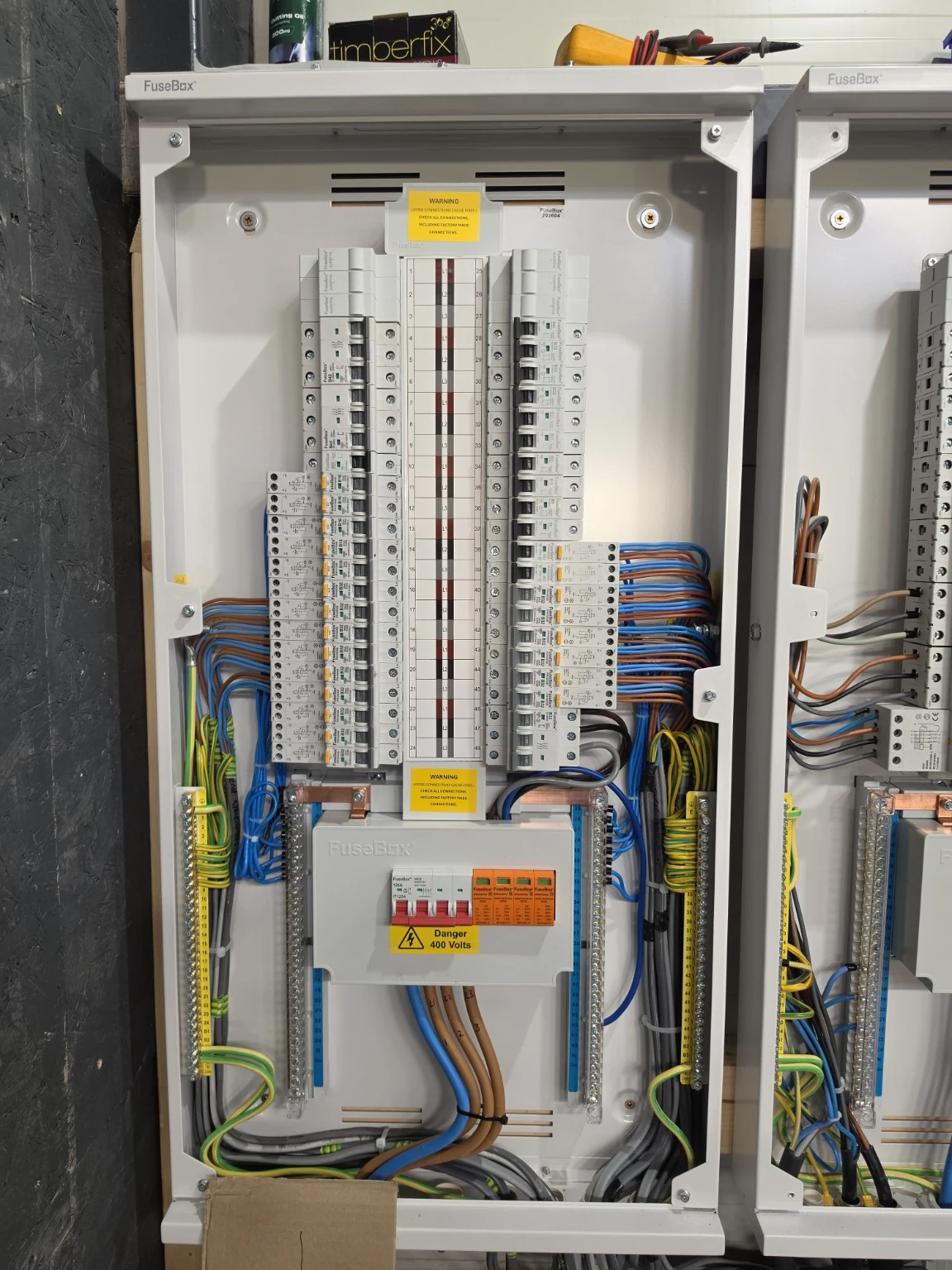 Real MHK commercial electrical distribution board installation